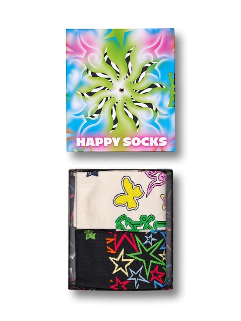 SPINNING WHEEL Geschenkset mit 2 Paar Socken Wei&szlig; - Damenstr&uuml;mpfe