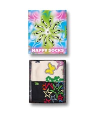 HAPPY SOCKS SPINNING WHEEL Geschenkset mit 2 Paar Socken Wei&szlig; - Damenstr&uuml;mpfe - 4