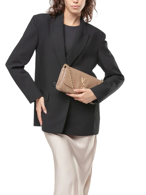 LOUISE Mittelgro&szlig;e Umh&auml;ngetasche mit Kettengriff taupe - Damentaschen