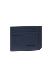 PIQUADRO W137 Flaches Kreditkartenetui aus Leder Blau - Brieftaschen Herren - 2