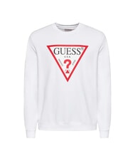 GUESS AUDLEY Sweatshirt mit Dreieck-Logo purwei&szlig; - Sweatshirts Herren - 4
