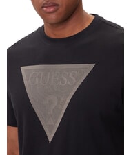 GUESS TRIANGLE LOGO Kurzarm-T-Shirt mit normaler Passform jetbla - Herren-T-Shirts - 3