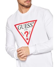 GUESS AUDLEY Sweatshirt mit Dreieck-Logo purwei&szlig; - Sweatshirts Herren - 3