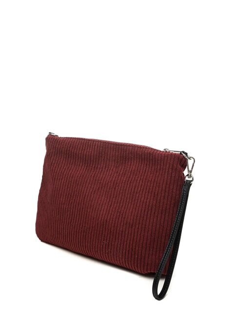 CORDUROY Clutch mit Handgelenk- und Schultergurt Bordeaux - Damentaschen