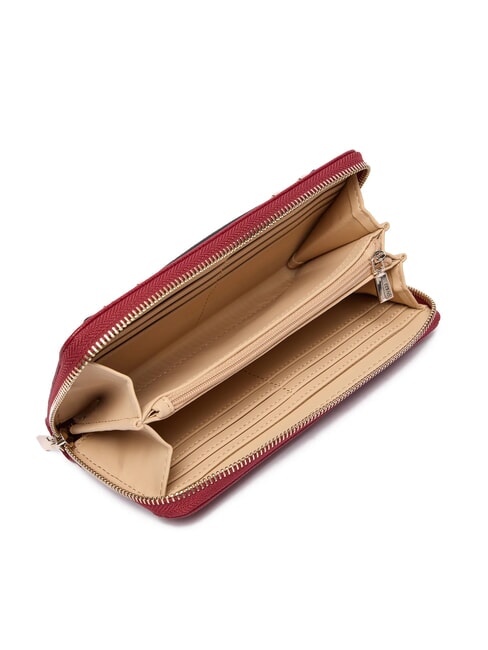 GREGORIA Gro&szlig;e Geldb&ouml;rse mit Rundum-Rei&szlig;verschluss und Handgelenksschlaufe ROT - Brieftaschen Damen