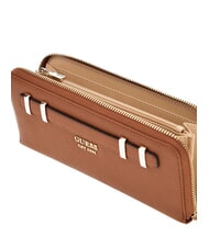 GUESS GREGORIA Gro&szlig;e Geldb&ouml;rse mit Rundum-Rei&szlig;verschluss und Handgelenksschlaufe COGNAC - Brieftaschen Damen - 2