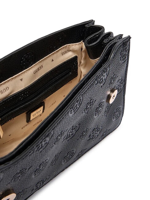 CRESIDIA II Umh&auml;ngetasche mit &Uuml;berschlag schwarzes Logo - Damentaschen