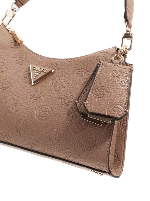 CRESIDIA II Umh&auml;ngetasche mit Rei&szlig;verschluss Logo in dunklem Taupe - Damentaschen