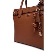 GUESS GREGORIA Gro&szlig;e Handtasche mit Schultergurt COGNAC - Damentaschen - 4