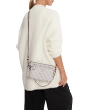 GUESS NOELLE 2 Umh&auml;ngetasche Logo in dunklem Taupe - Damentaschen - 7