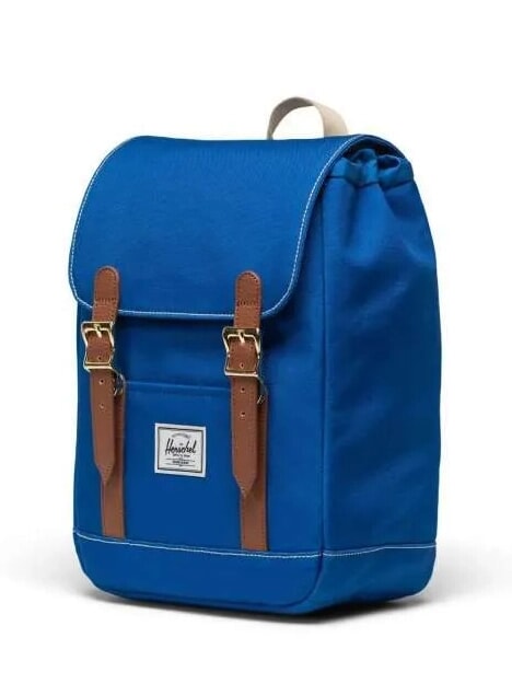 RETREAT MINI Rucksack echtes Blau/Wei&szlig;-Stich - Rucks&auml;cke f&uuml;r Schule &amp; Freizeit