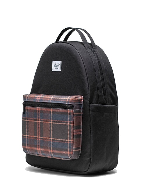 NOVA  14" PC-Rucksack schwarzes Winterkaro - Rucks&auml;cke f&uuml;r Schule &amp; Freizeit