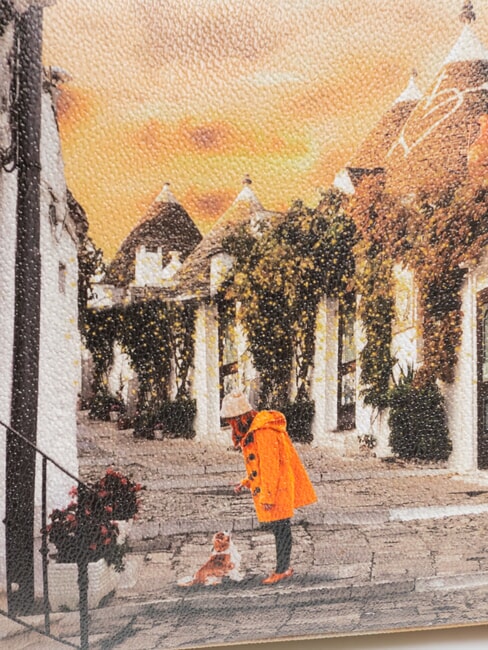 YESBAG Bedruckte Umh&auml;ngetasche Leben in Trulli - Damentaschen