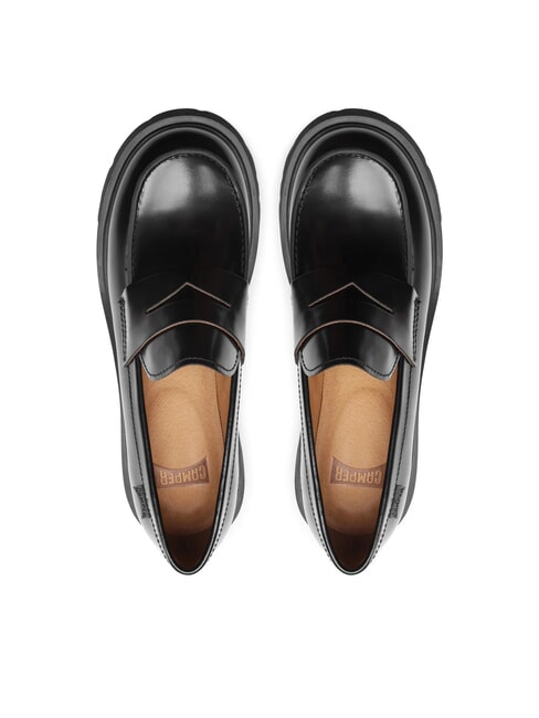 MILAH Ledermokassins Schwarz - Damenschuhe