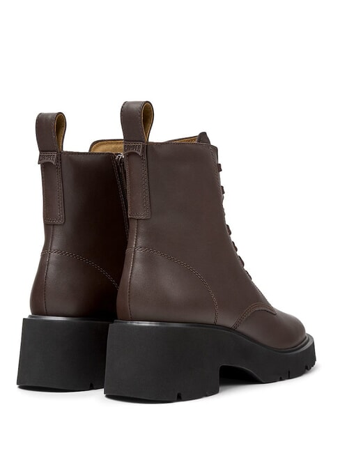 MILAH Stiefeletten aus Leder dunkelbraun - Damenschuhe