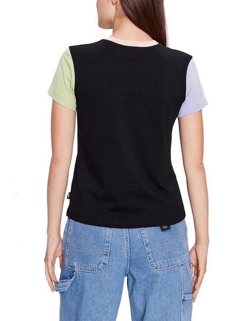 COLORBLOCK Kurzarm-T-Shirt aus Baumwolle schwarz/Winterbirne - T-Shirts und Tops f&uuml;r Damen