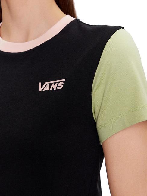 COLORBLOCK Kurzarm-T-Shirt aus Baumwolle schwarz/Winterbirne - T-Shirts und Tops f&uuml;r Damen