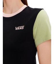 VANS COLORBLOCK Kurzarm-T-Shirt aus Baumwolle schwarz/Winterbirne - T-Shirts und Tops f&uuml;r Damen - 3