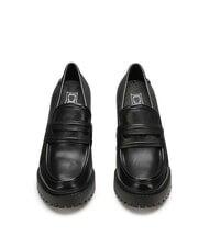 CULT JAGGER 4107 Loafer aus Leder mit hohem Absatz Schwarz - Damenschuhe - 3