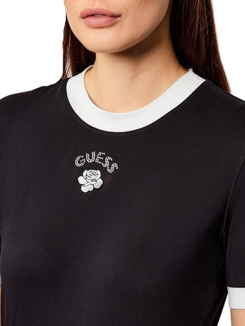 MINI ROSE Slim Fit Kurzarm-T-Shirt jetbla - T-Shirts und Tops f&uuml;r Damen