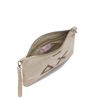SUN68 VELVET Clutch mit Polyserin und Schultergurt Beige - Damentaschen - 3