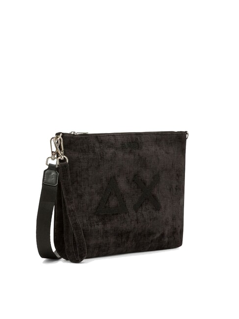 VELVET Clutch mit Polyserin und Schultergurt Schwarz - Damentaschen