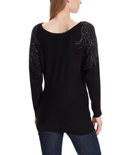 GUESS BAT SLEEVE LORETTA Pullover mit U-Boot-Ausschnitt und lockerer Passform jetbla - Damenpullover - 2