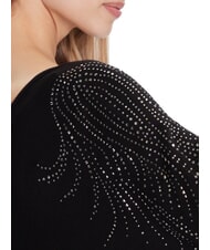 GUESS BAT SLEEVE LORETTA Pullover mit U-Boot-Ausschnitt und lockerer Passform jetbla - Damenpullover - 3