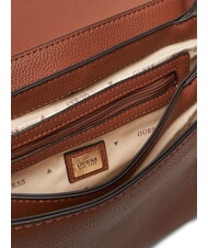 GUESS GREGORIA Umh&auml;ngetasche mit &Uuml;berschlag COGNAC - Damentaschen - 6