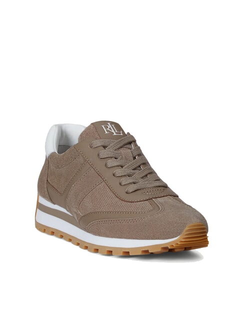 DANI Mikroperforierte Sneakers aus Wildleder taupebraun/taupebraun/wei&szlig; - Damenschuhe