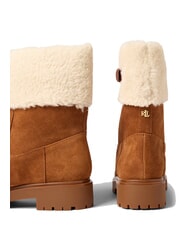 RALPH LAUREN ALLYSON Stiefeletten aus Schaffell und Wildleder Lauren Tan2 - Damenschuhe - 7