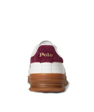 RALPH LAUREN HERITAGE AERA Leder-Sneakers cremewei&szlig;/weinrot - Herrenschuhe - 5