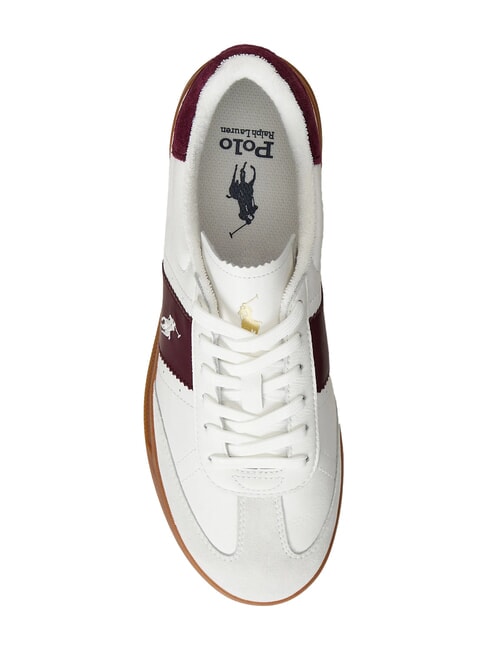 HERITAGE AERA Leder-Sneakers cremewei&szlig;/weinrot - Herrenschuhe