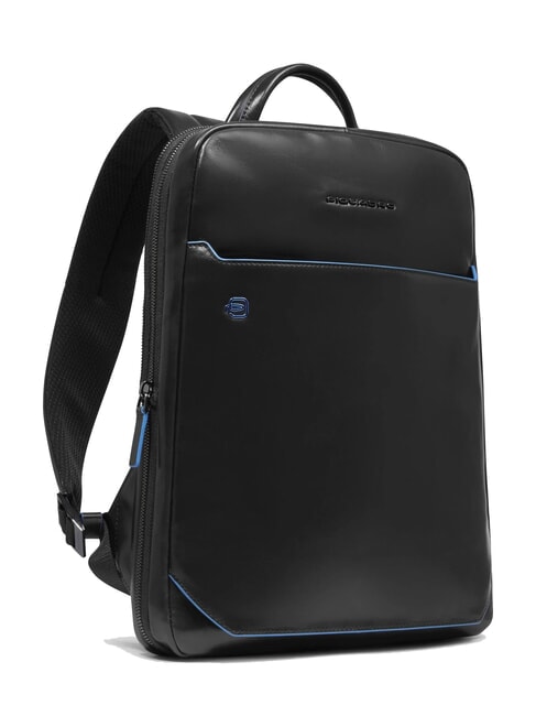 BLUE SQUARE 14" Laptop-Rucksack aus Leder Schwarz - PC-Rucks&auml;cke