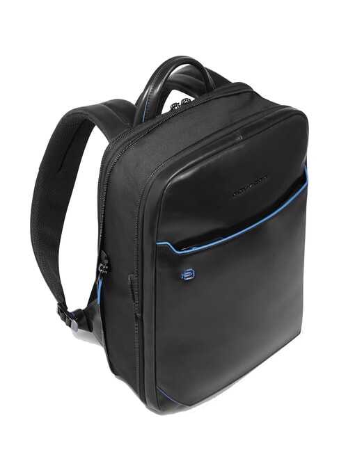 BLUE SQUARE 14" Laptop-Rucksack aus Leder Schwarz - PC-Rucks&auml;cke