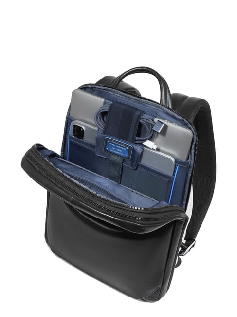 BLUE SQUARE 14" Laptop-Rucksack aus Leder Schwarz - PC-Rucks&auml;cke