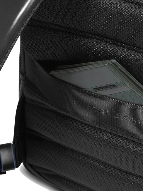 BLUE SQUARE 14" Laptop-Rucksack aus Leder Schwarz - PC-Rucks&auml;cke