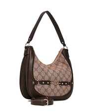 GAUD&Igrave; NEW DIAZ Hobo-Tasche mit Jacquard-Logo br&auml;unen - Damentaschen - 2