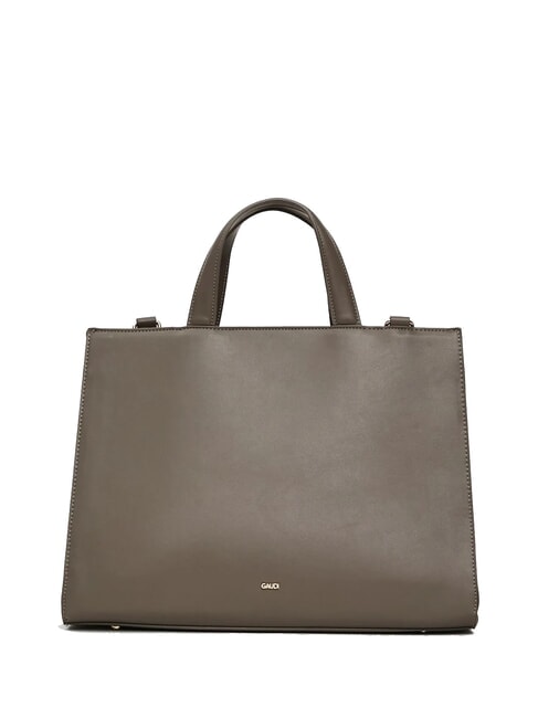 ADA VELUR L Handtasche mit Samteins&auml;tzen Taupe - Damentaschen