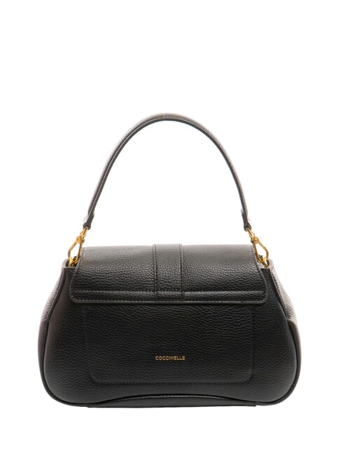 HIMMA Lederhandtasche mit Schultergurt Schwarz - Damentaschen