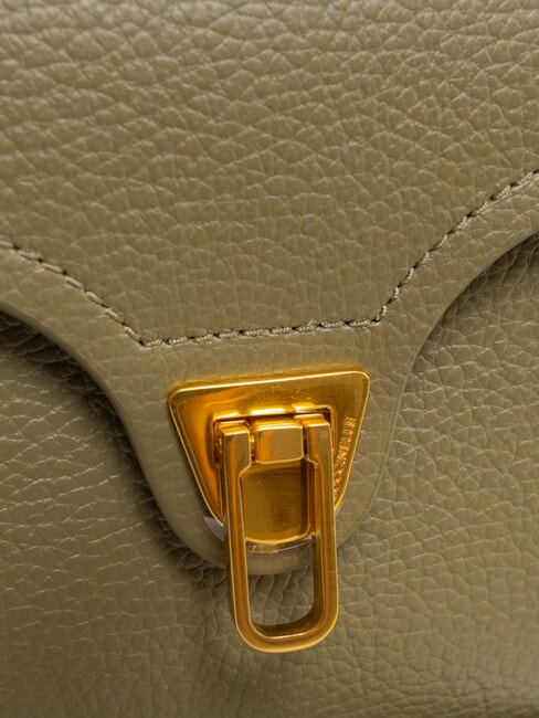 MARVIN Mini-Handtasche aus Leder mit Schultergurt Lorbeergr&uuml;n - Damentaschen