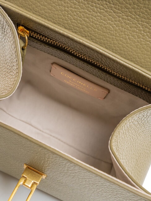 MARVIN Mini-Handtasche aus Leder mit Schultergurt Lorbeergr&uuml;n - Damentaschen