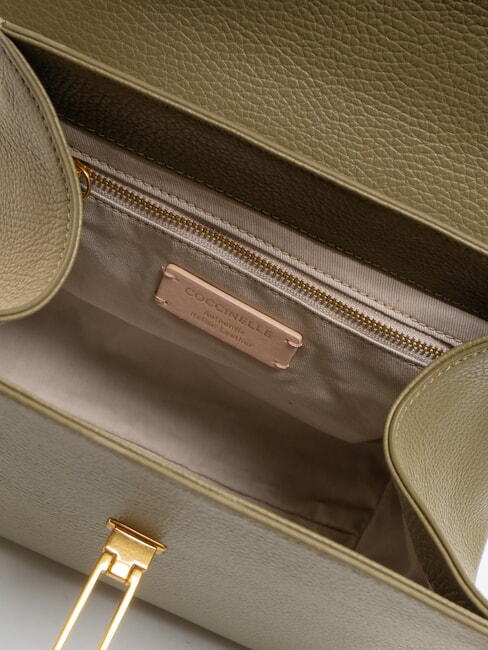 MARVIN Lederhandtasche mit Schultergurt Lorbeergr&uuml;n - Damentaschen