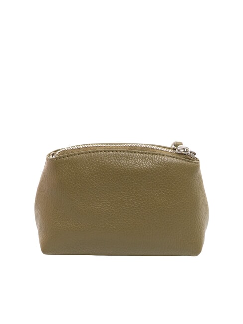 AGATEA Kosmetiktasche aus Leder Lorbeergr&uuml;n - Etuitaschen &amp; Necessaire