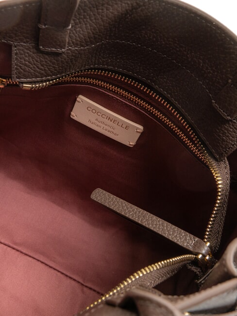 KLICHE Lederhandtasche mit Schultergurt brauner Fondant - Damentaschen