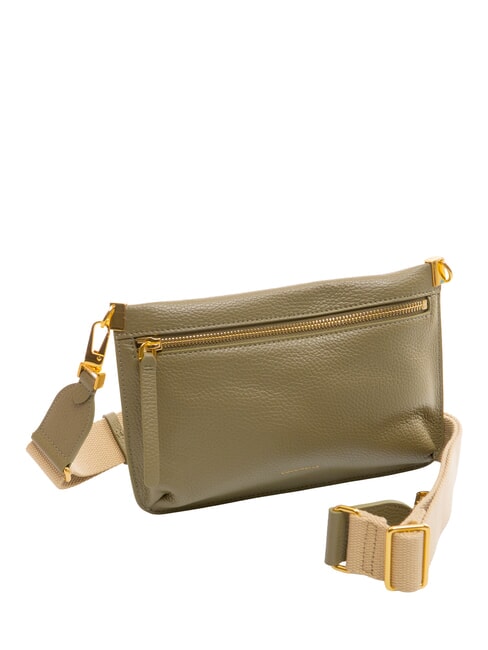 HYLE Kleine flache Umh&auml;ngetasche aus Leder Lorbeergr&uuml;n - Damentaschen