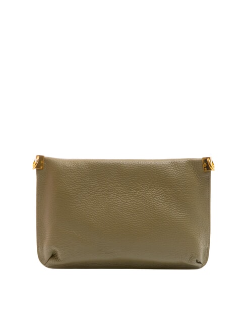 HYLE Kleine flache Umh&auml;ngetasche aus Leder Lorbeergr&uuml;n - Damentaschen