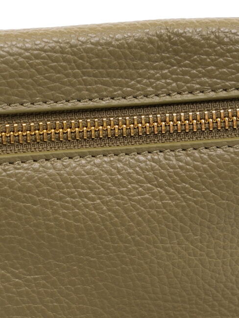 HYLE Kleine flache Umh&auml;ngetasche aus Leder Lorbeergr&uuml;n - Damentaschen