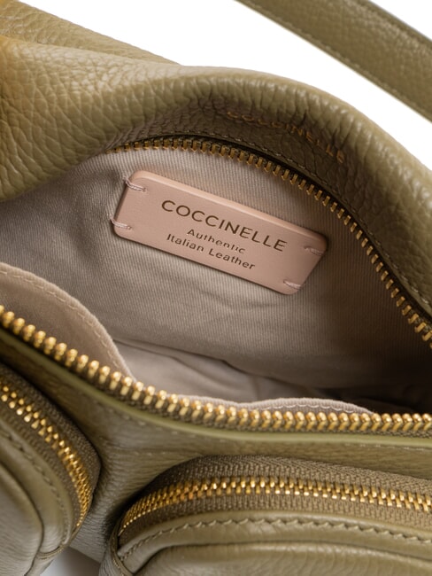 HYLE Kleine Ledertasche mit doppeltem Verwendungszweck Lorbeergr&uuml;n - Damentaschen