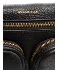 COCCINELLE HYLE Kleine Ledertasche mit doppeltem Verwendungszweck Schwarz - Damentaschen - 5